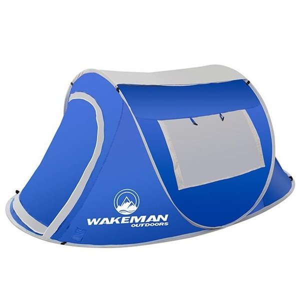 Wakeman Wakeman 75-CMP1032 Pop-Up 2 Person Tent; Blue 75-CMP1032